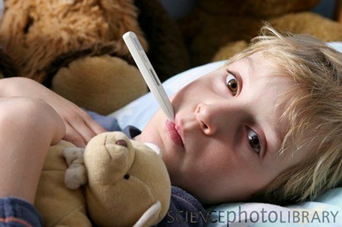 boy with a fever