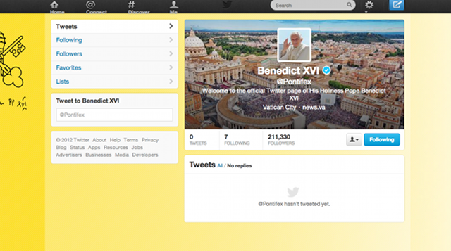Pope Twitter Page