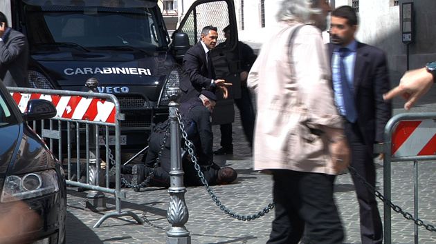 SUSPECT ON GROUND
