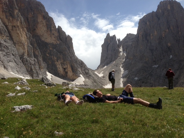 Crashed out in an upland meadow after some heavy duty hiking. August 2013. Photo by Trisha Thomas
