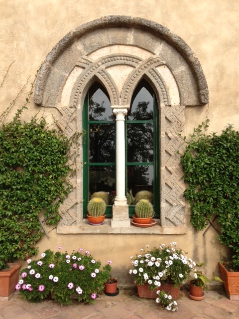 A window at Villa Cimbrone. Photo by Trisha Thomas, October 27, 2013