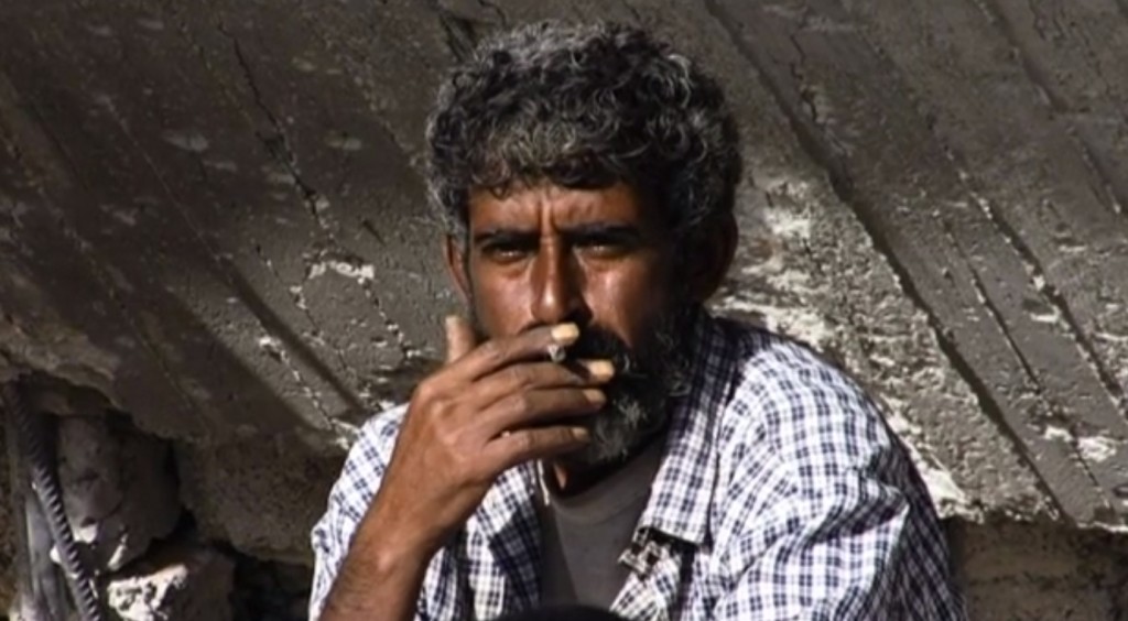 Freeze Frame of video shot by Simone Camilli of a Palestinian man in Gaza
