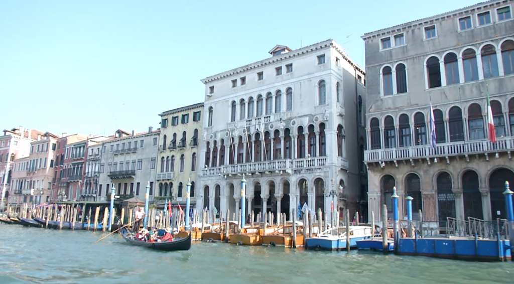 Palazzo Cavalli, Venice. A city hall building where wedding are held and George Clooney is expected to marry Amal Alamuddin in a civil ceremony. Freeze frame of video shot by AP video-journalist Pietro De Cristofaro. September 25, 2014