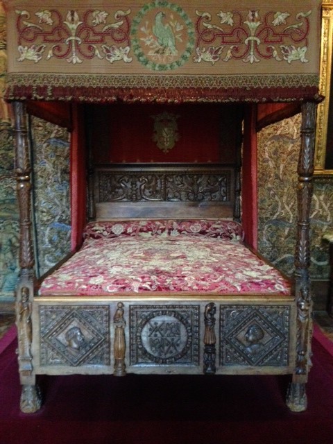 Diana di Poitiers bed at the Chenonceau Castle in the Loire Valley, France.  Photo by Trisha Thomas. January 3, 2015