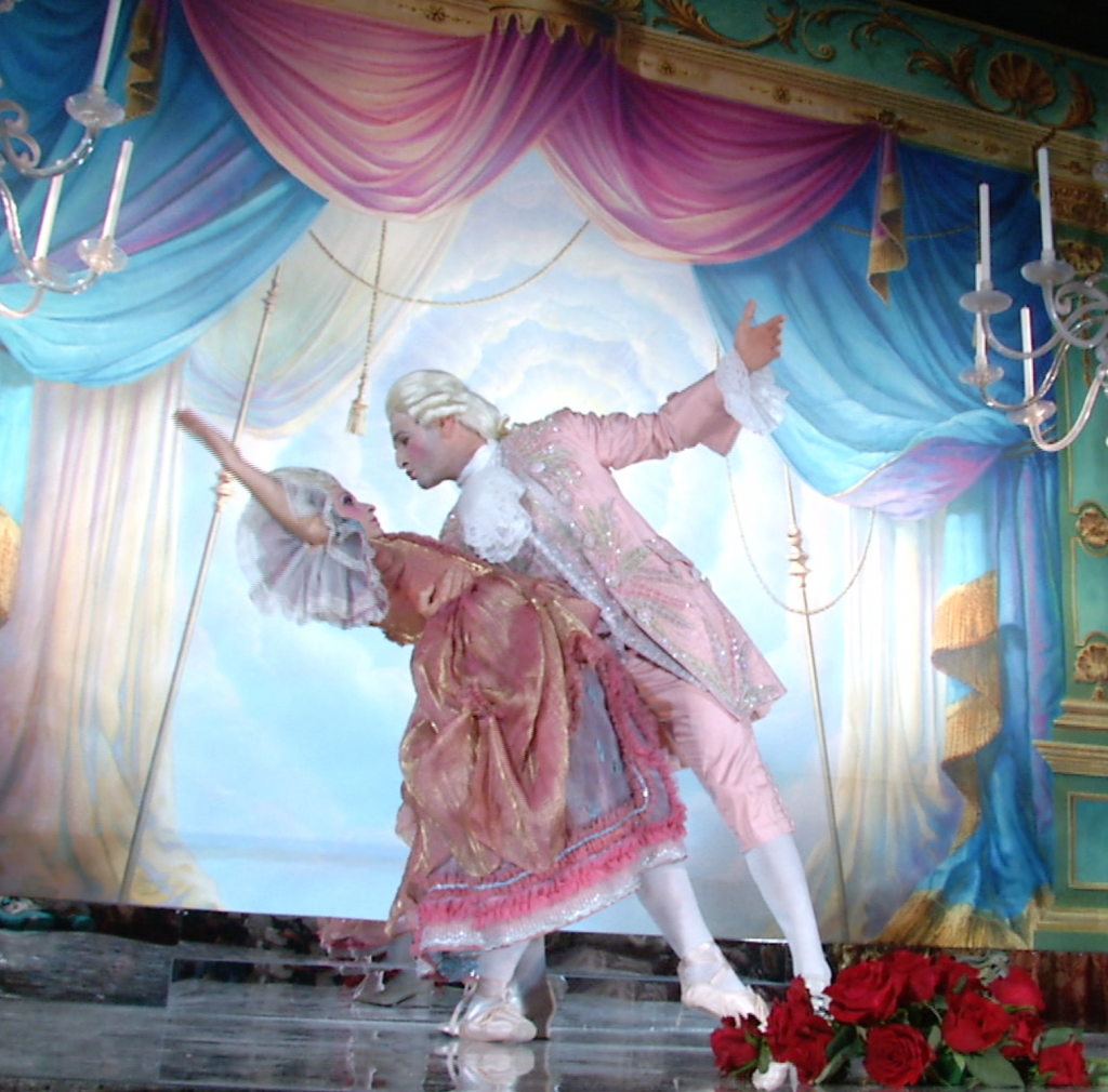 A performance of Casanova with his dancing doll at Il Ballo Del Doge. February 7, 2015. Freeze frame of video shot by AP Television Cameraman Gigi Navarra.