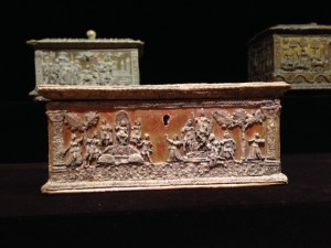 Pastille boxes from the 15th century on display in the Alessandra Di Castro gallery in Rome. Photo by Trisha Thomas, February 28, 2015