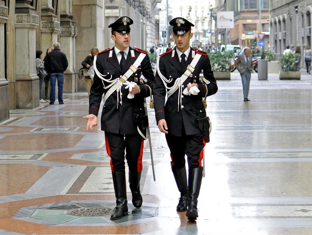 Two members of the Italian Military Police known as the Carabinieri