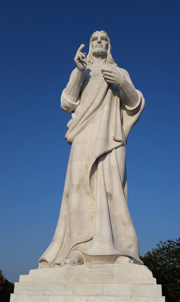 Statue of Christ of Havana inaugurated shortly before Fidel Castro entered the city in 1959. Photo by Gwen Thomas, March 19, 2015