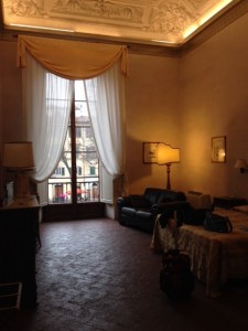 My room at the Hotel Guadagni in Florence. January 14, 2015. Photo by Trisha Thomas