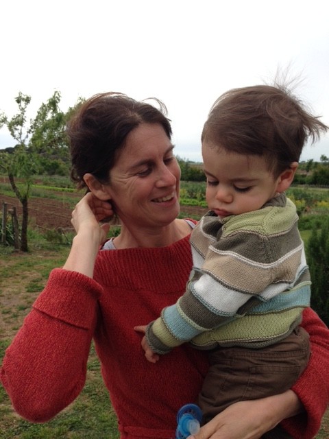 Alessia Antinori and her son Giulio at the Fattoria Fiorano. April 30, 2016. Photo by Trisha Thomas