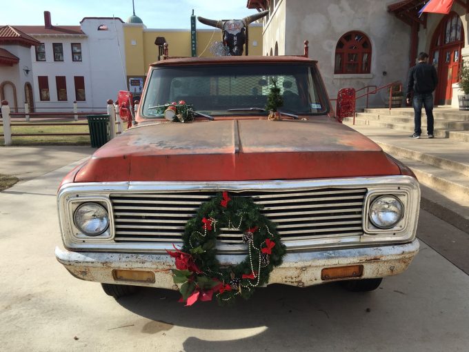 A pickup truck decorated for Christmas in Fort Worth, Texas, Photo by Trisha Thomas, December 20, 2016