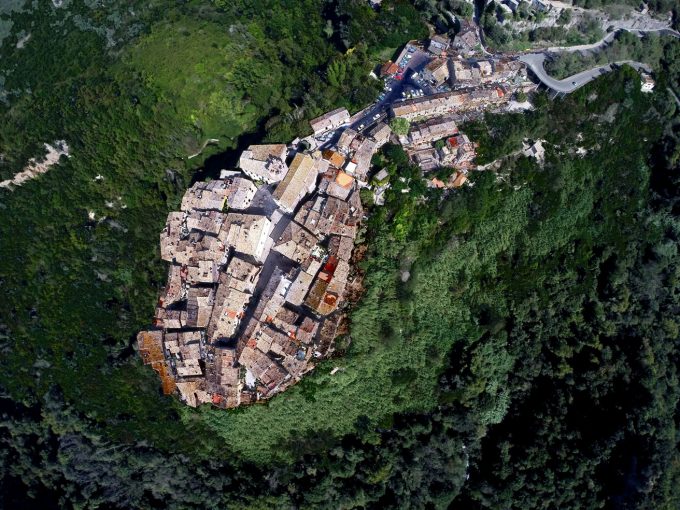 The medieval village of Calcata from above. Photo by Chris Warde-Jones