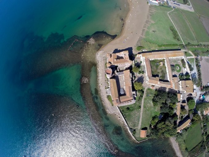 Santa Severa Castle on the sea, as seen from above. Photo by Chris Warde-Jones