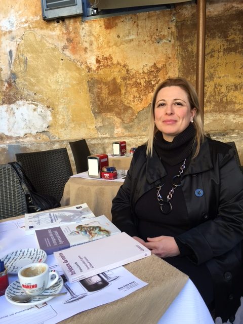 Professor Franca Garreffa, a sociologist from the University of Calabria. Photo by Trisha Thomas. Rome, March 1, 2017
