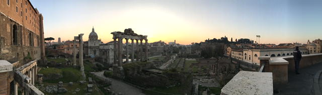 The Roman Forum at dawn as we walked up the Capitoline Hill. March 25, 2017. Photo by Trisha Thomas